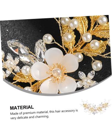 FRCOLOR rhinestone pearl hair comb combs for women flower hair clips for women hair accessories for women womens hair clips hair barrettes for women bride the flowers loose hair white - Buy Online on GoSupps.com