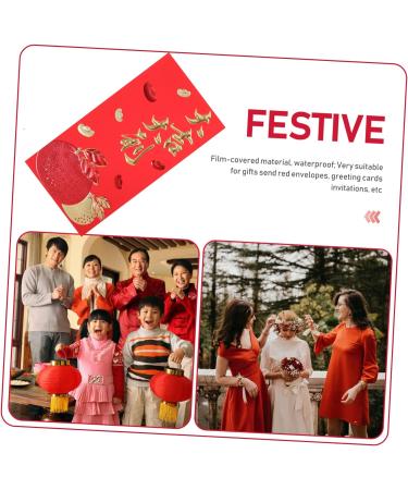 ABOOFAN 180 Pcs Year of The Rabbit Red Envelope Kids Purse Red Packets Chinese for Kids Chinese Money Envelope Lucky Money Packets New Year Money Packet See China Chinese Style Paper - Buy Online on GoSupps.com