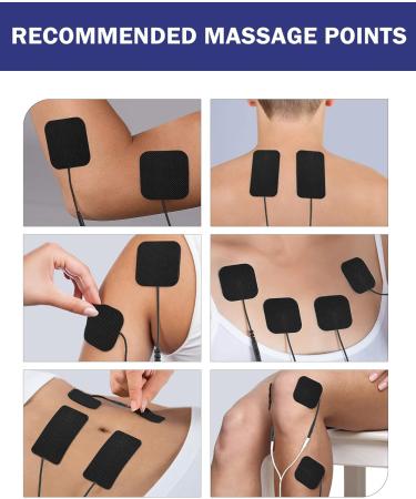 Buy Nursal TENS Unit Replacement Pads - Reusable Self-Adhesive Electrodes (20 Pack) - Compatible with TENS 7000 AUVON Etekcity - Latex Free Pigtail Design - Buy Online on GoSupps.com