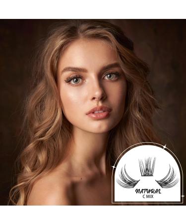 Lankiz 72 PCs Single Eyelashes 0.07 C Curl | DIY Cluster Lashes for Natural Look | Premium Eyelash Extensions 10-16mm - Buy Online on GoSupps.com
