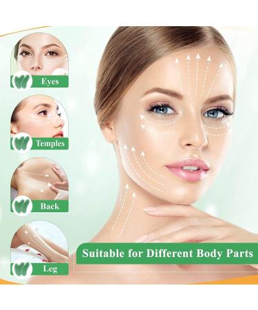 100% Natural Heart-Shaped Gua Sha Stones - Jade Massage Tool for Face Eyes & Neck | Green 2 PCs for Skin Care & Relaxation - Buy Online on GoSupps.com