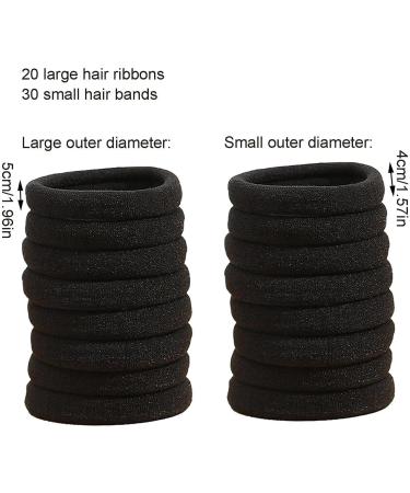 Geteawily Black Hair Bands Seamless Hair Tie Ponytail Holders Seamless Ponytail Holders Hair Elastic Bands Hair Scrunchies For Women Girls - Buy Online on GoSupps.com