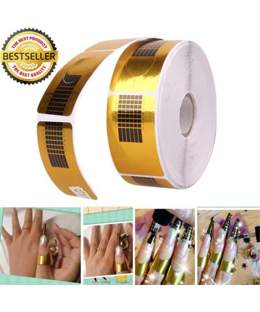 500 Self-Adhesive Nail Stencils for Gel & Nail Extensions | Golden Modeling Stencils - International Shipping - Buy Online on GoSupps.com