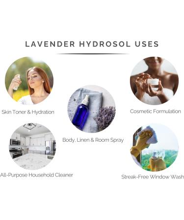 Lavender Hydrosol Floral Water 64 oz - Distilled on Our USA Lavender Farm Facial Toner Aromatherapy Linen & Room Mist 1 Count (Pack of 1) - Buy Online on GoSupps.com