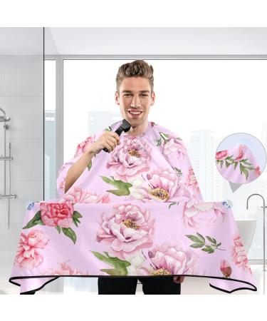 Waterproof Barber Cape - Peony Rose & Cheetah Haircut Bib for Men & Women | Unisex Hair Cutting Cape - Buy Online on GoSupps.com