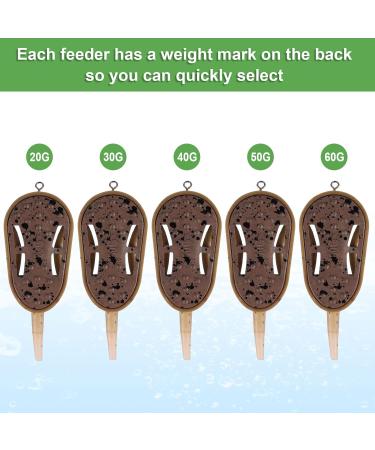 6-Piece Inline Method Feeder Set for Carp Fishing | Multi-Weight Fishing Accessories (20g 30g 40g 50g 60g) - International Shipping Available - Buy Online on GoSupps.com