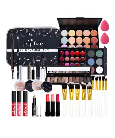 CHSEEA Makeup Gift Set Complete Starter Makeup Kit All-in-One Make Up Kit Lip Gloss Concealer Eyeshadow Palette Highly Pigmented Cosmetic Set for Teenage Girls & Adults #2 #2-24PCS
