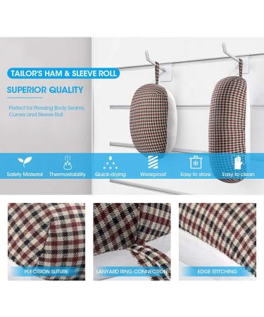 Buzzlett Tailor's Ham and Seam Roll Set - Premium Professional Pressing Tools for Ironing Curved Seams - Buy Online on GoSupps.com