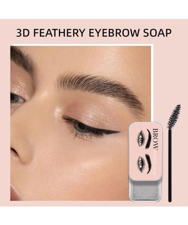 Eyebrow Soap Kit 6PCS Eyebrow Styling Soap Kit Long Lasting Waterproof Smudge Proof Pomade for 3D Feathery Natural Brows Makeup Balm Eyebrow Makeup Balm with Brush - Buy Online on GoSupps.com