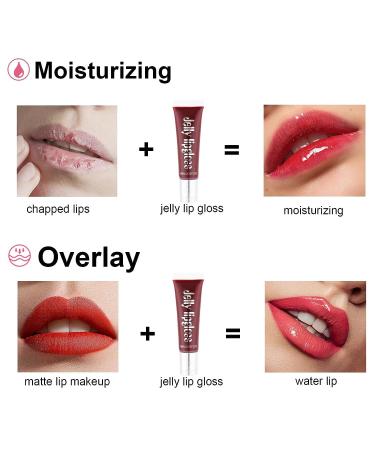 Rosarden Hydrating Shimmer Lip Gloss - Plumping, Waterproof & Long-Lasting Gloss - Non-Sticky Cherry Lip Gloss - Buy Online on GoSupps.com