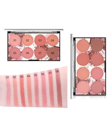 Beteligir 8 Colors Face Blush Palette - Matte & Shimmer Professional Makeup for Women & Girls Lightweight Contour & Highlight - International Shipping Available - Buy Online on GoSupps.com