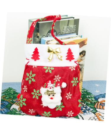 Anneome Santa Present 3pcs Christmas Candy Bag Candy Bags Christmas Drawstring Bag Decorative Hand Bags Backpack Bag - Buy Online on GoSupps.com