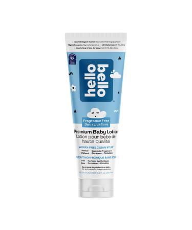 Hello Bello Baby Lotion - Fragrance Free | Dermatologist-Tested & Hypoallergenic for Sensitive Skin - Thoughtful Ingredients - Nourishing & Non-Greasy | 250 Milliliters 250 ml (Pack of 1)
