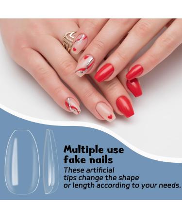 Buy Short Gel Nail Tips - 120 Clear Soft Gel Extensions 12 Sizes Perfect for Acrylic Nails - International Shipping Available - Buy Online on GoSupps.com