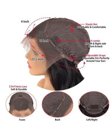 20 Brazilian Body Wave Lace Front Wig | Human Hair | Pre Plucked Hairline | 150% Density | Natural Color | 13x4 Lace Frontal | 20 Inch - Buy Online on GoSupps.com