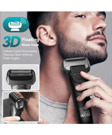 Buy Kensen Men's Double Speed Foil Electric Razor - Wet/Dry IPX6 Waterproof Shaver with Pop-up Trimmer Cordless & Rechargeable - Best Electric Razor for Men - Buy Online on GoSupps.com