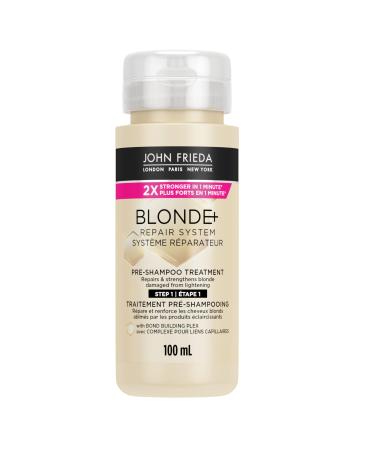 John Frieda Blonde+ Repair System Pre-Shampoo Treatment | STEP 1 | Repairs and Strengthens Blonde Damaged from Lightening 100mL