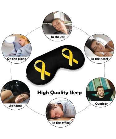 Yellow Ribbon Medical HIV Sleep Mask - Adjustable Blindfold for Sleeping - Blocks Light for Night Travel - Men Women - Buy Online on GoSupps.com