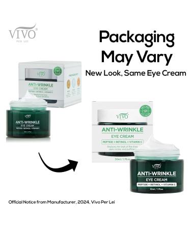 Vivo Per Lei Vitamin C Eye Cream - Anti-Aging Retinol & Peptide Formula for Puffiness Wrinkles & Dark Circles - 1.7 Fl. Oz - Buy Online on GoSupps.com