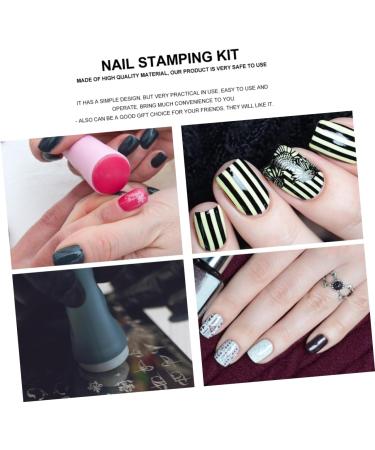 FRCOLOR 8 Sets Bat Wings Nail Embossing Plate Holder Template Glass Nail Accessories Ponytail The Tools Imprint Braces Set Stamp Bow Tie Razor Child - Buy Online on GoSupps.com