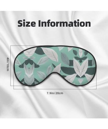 Mint Gray Leaves Print Double-Sided Eye Mask | Soft Light Blocking for Better Sleep Quality - Shop Internationally - Buy Online on GoSupps.com
