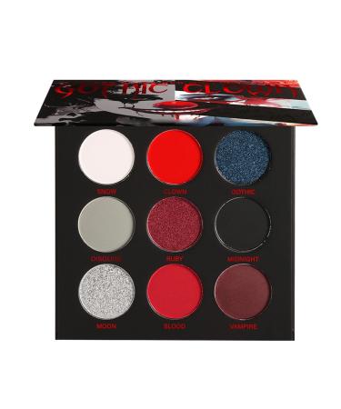 Punk Smoky Eyeshadow High Pigment Eyeshadow Halloween Eye Makeup 9 Colour Eyeshadow Palette Smoky Eye Palette Matte Punk Eyeshadow Goth Eye Makeup for Halloween Party