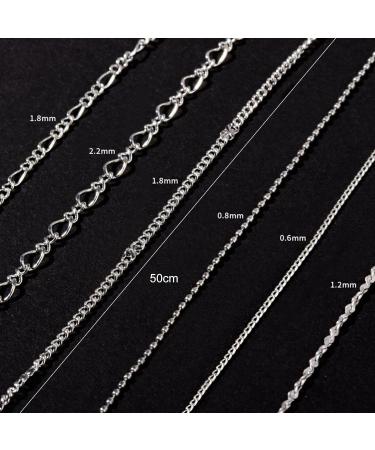 Nail Chain Nail Chain Multi-Purpose DIY Glittery 3D Manicure DIY Metal Chain Charms for Girl Manicure Metal Chain Manicure Metal Chain 5 - Buy Online on GoSupps.com