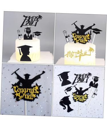 Vaguelly 60 Pcs Insert Card Birthday Party Treat Picks Party Supplies Graduation Grad Cap Cupcake Topper Cake Decoration Picks Food Decor Cake Insert Topper Decorations Birthday Cake Paper - Buy Online on GoSupps.com