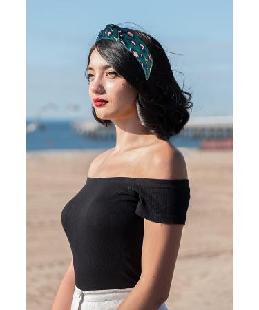 YETASI Leopard Satin Headbands for Women - Chic Green Knotted Headband - Buy Online on GoSupps.com