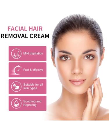  Vgvgaj Peach and Honey Facial Hair Removal Cream - Natural and Fast Hair Remover Moisturizing and Soothing for Sensitive Skin - Buy Online on GoSupps.com
