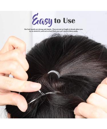 Fandamei 2000 Mini Transparent Hair Ties - Small Rubber Hair Straps for Women & Girls Hair Styling - Buy Online on GoSupps.com
