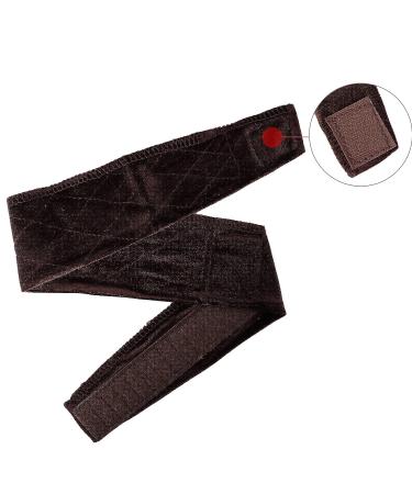 MapofBeauty Adjustable Velvet Wig Grip Band - Dark Brown | No Slip Flexible Headband - Buy Online on GoSupps.com