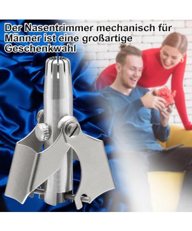 Manual Stainless Steel Nasal Hair Trimmer with Cleaning Brush | Portable Nose & Ear Hair Cutter for Home & Travel - Buy Online on GoSupps.com