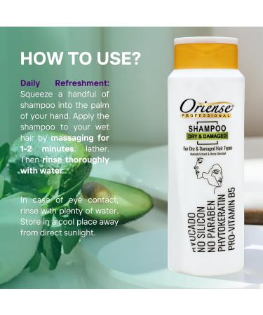 Professional Shampoo for Dry & Damaged Hair with Avocado Extract | Silicone & Paraben Free 20.2 fl. oz - Enriched Repair & Protection - Buy Online on GoSupps.com