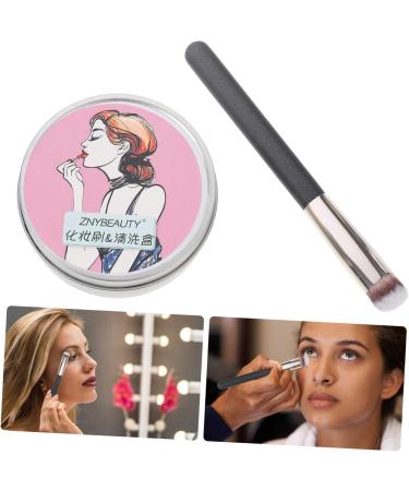 SKISUNO Makeup Brush Portable Washing Brush Cleaning Pad Professional Concealer Brush Makeup Tool Makeup Cleaning Mat Makeup Foundation Brush Cosmetic Brush Travel Sponge Makeup Set Birch - Buy Online on GoSupps.com