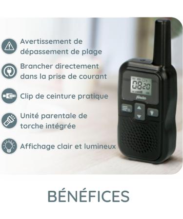 Alecto DBX80BK Baby Monitor - 3km Range Rechargeable VOX Function - Black/White - International Shipping Available - Buy Online on GoSupps.com