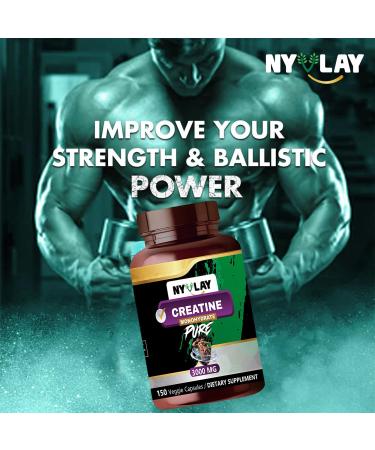 Creatine Monohydrate 3000 MG - Extra Strength Dietary Supplement 150 Capsules for Enhanced Strength & Energy - Shop Internationally - Buy Online on GoSupps.com