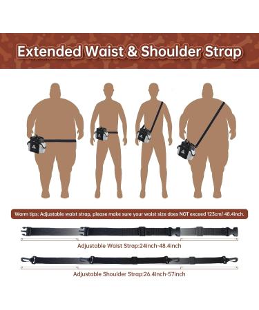 Bepilesto XL Black Dog Treat Pouch with Shoulder Straps - Ideal for Dog Walking & Training - Buy Online on GoSupps.com