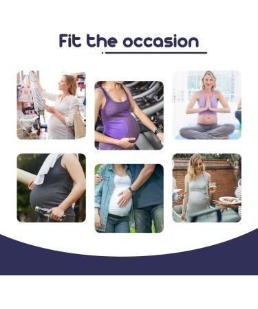 Merlinae Pregnancy Support Belt Maternity - Breathable Abdomen & Pelvic Support - Comfortable Belly Band for Pregnancy - Size S Black (70-100CM) - Buy Online on GoSupps.com