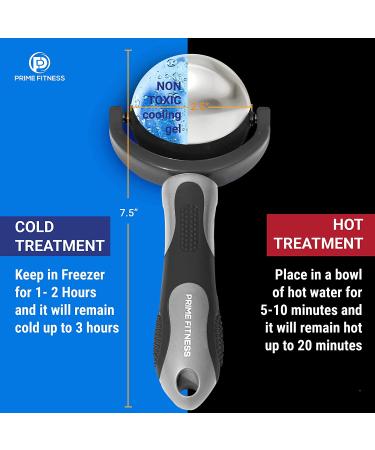 Black Ice Roller Ball with Handle | Cold Massage Roller for Muscle Pain Relief - Buy Online on GoSupps.com