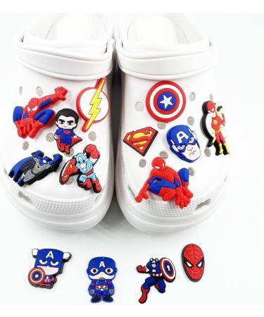 WKXINXUAN 30 Pack Marvel Cartoon Shoe Pins - Crocodile & Super Hero PVC Charms for Kids & Adults | DIY Clog Shoe Decorations & Gift Ideas - Buy Online on GoSupps.com