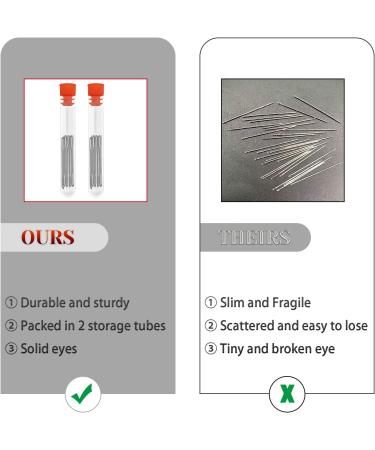 BLMHTWO 40-Piece Large Eye Needles Set with Clear Bottle - 51mm Tapestry Needle Yarn Needles for Jewelry Making & Crochet Projects - Buy Online on GoSupps.com