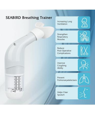 SEABIRD Lung Health Exerciser: Adjustable Resistance Breathing Trainer for Stronger Lungs and Increased Capacity - Buy Online on GoSupps.com