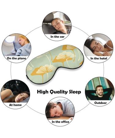 Ginko Leaves Sleep Mask - Adjustable Blindfold for Men & Women | Blocks Light for Travel, Nap, and Better Sleep - Buy Online on GoSupps.com