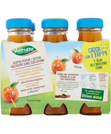Valfrutta Succhi di Frutta Albicocca Lot de 24 jus de fruits avec abricots italiens boisson sans alcool 125 ml + 1 bo te de th glac San Benedetto au citron sans sucre 330 ml - Buy Online on GoSupps.com