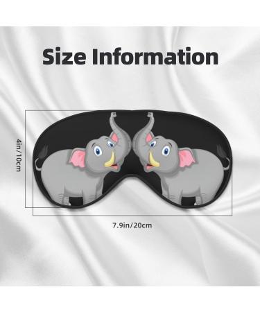 Cartoon Elephant Print Night Blackout Eyeshade - Elastic Strap for Travel Naps & Relaxation | Shop Internationally - Buy Online on GoSupps.com