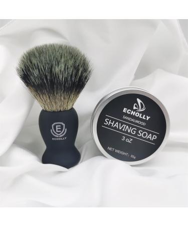 Shaving Soap Cream 2pack for Men by Echolly- Sandalwood Shave Soap for Shaving Brush and Bowl- Smoothest Wet Men's Shaving Cream Soap Barber Soap 2pack 3 oz - Buy Online on GoSupps.com