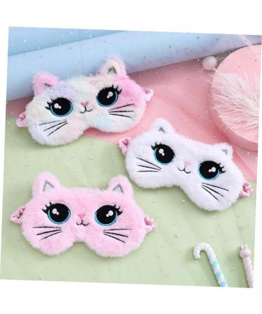 3 Pi ces Masque de Sommeil Pelucheux Chat pour Gar on Fille Cache Yeux Doux et Extensible Bloque Lumi re Confortable pour Sieste et Nuit Adapt et Filles - Buy Online on GoSupps.com