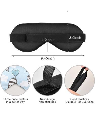 Haskirky Light Blocking Eye Mask Breathable and Adjustable Adult Men and Women Travel on Business Trips Yoga Meditation Light Smooth Comfortable Eye Mask Office Deep Sleep Goodies Blue Cartoon Pand - Buy Online on GoSupps.com