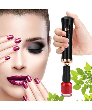 Electric Nail Lacquer and Glue Shaker for Eyelash Extensions - Handsfree Time Saving Tool with 2 Connectors, 9 Caliber Sizes, Even Liquid Mixing - Black - Buy Online on GoSupps.com